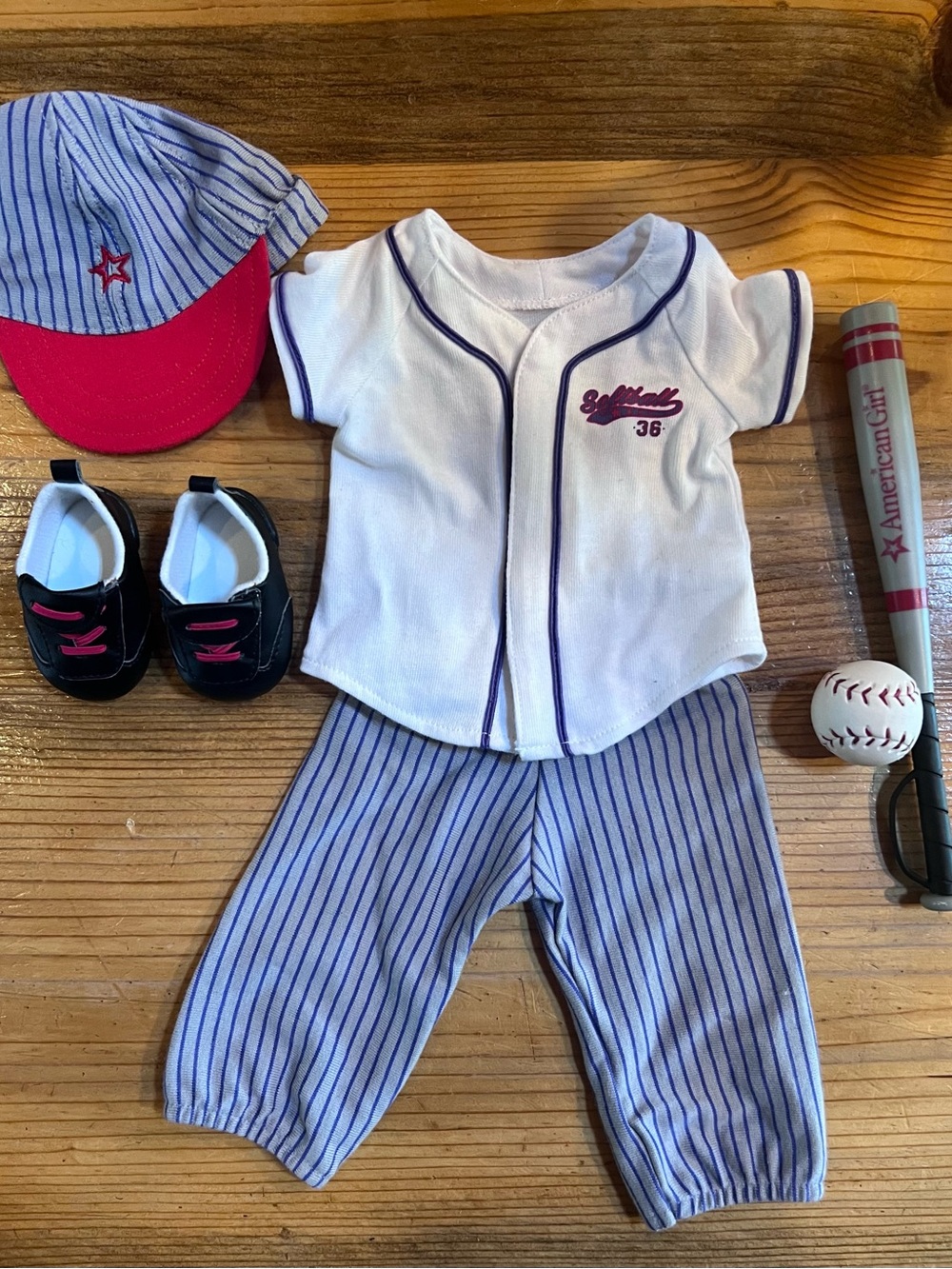 American Girl Doll Softball Set
